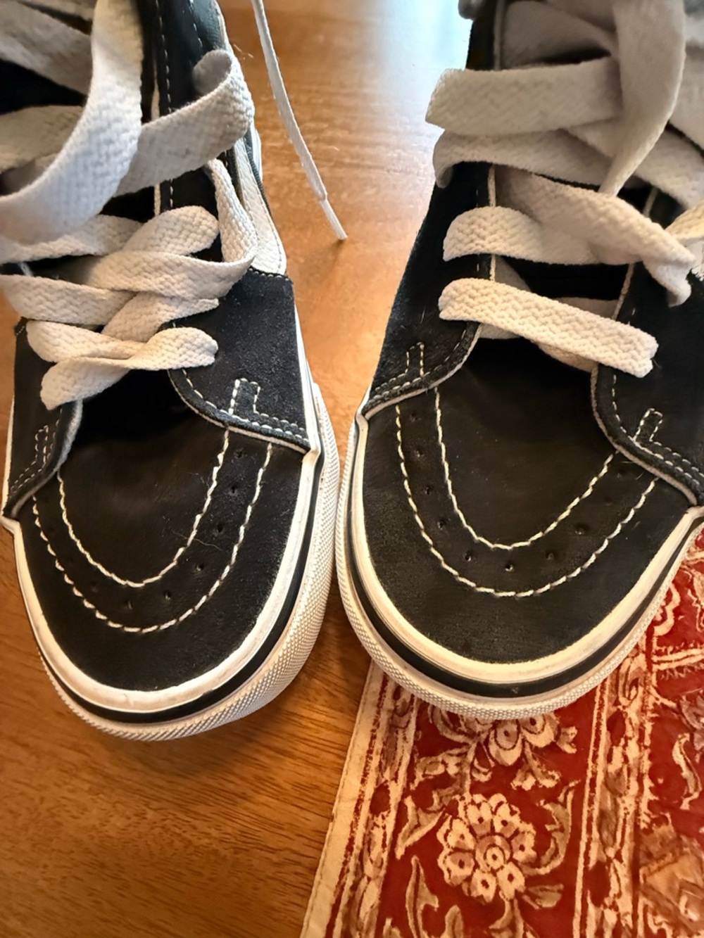 Vans Black and White High-Top Sneakers - Picture 8 of 9